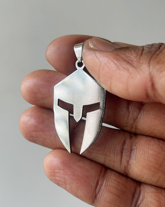 Spartan mask charm