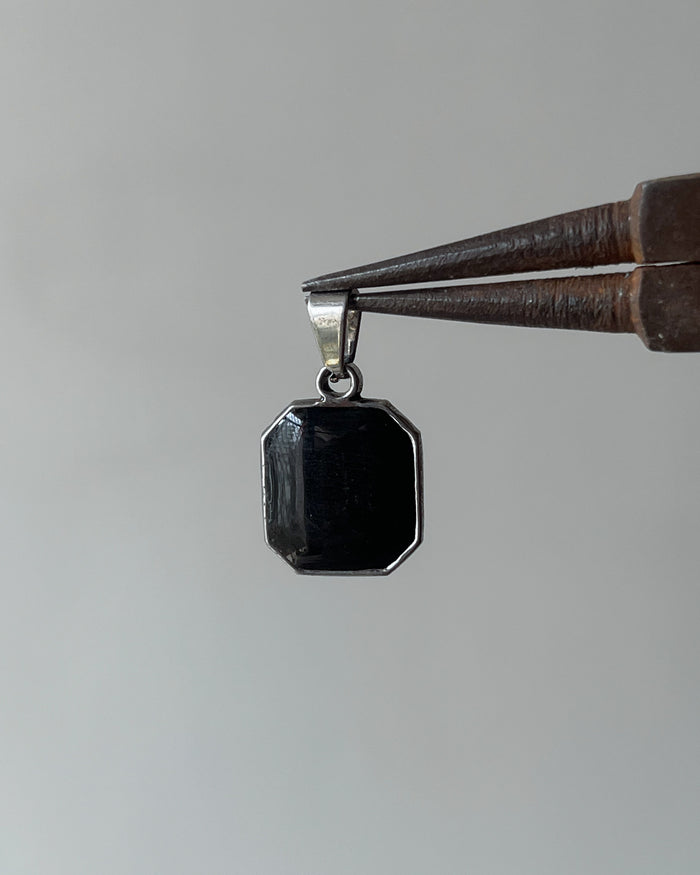 Square silver charm