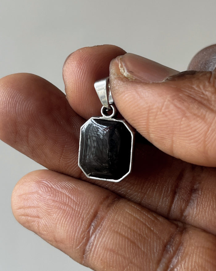 Square silver charm