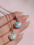 Star Shell Personalized Photo Steel Necklace