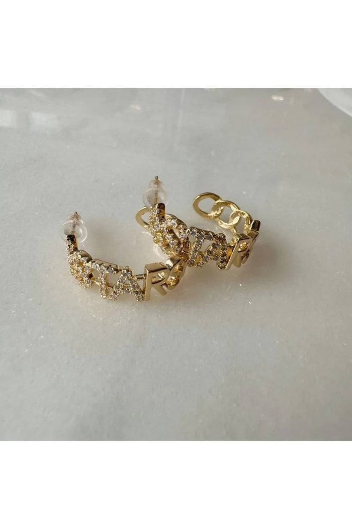 Star Zircon Stone Stud Earrings