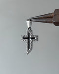 Teda cross silver charm