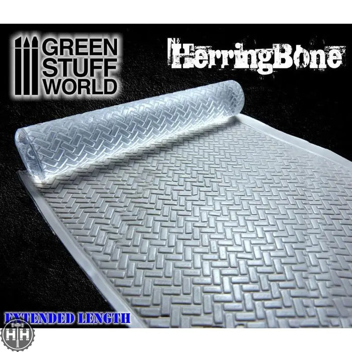 GSW Roller Herringbone Texture Rollers Green Stuff World