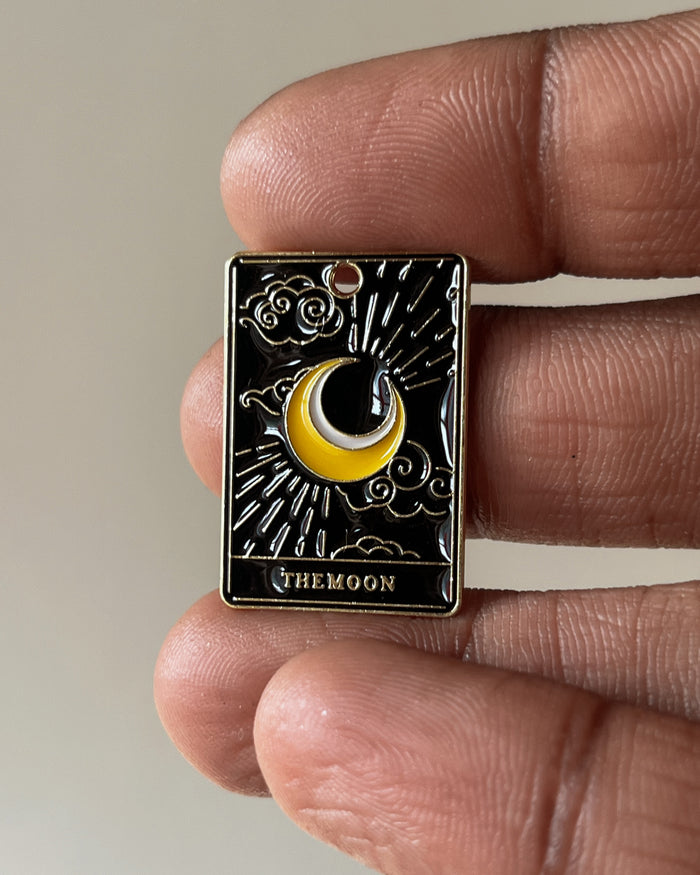 “The moon” Tarot card charm - 1 pc