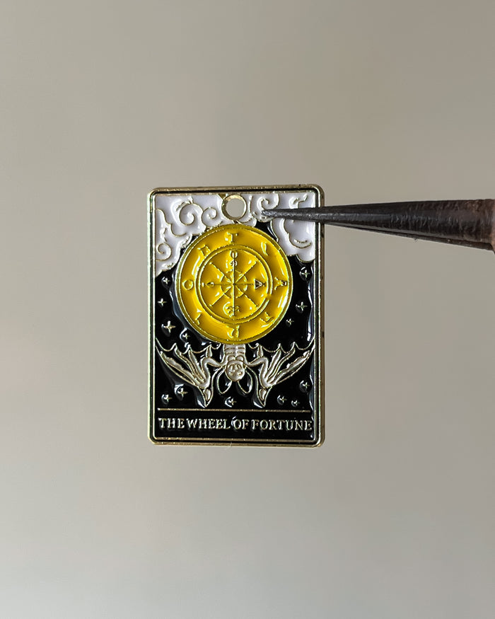 “The wheel of fortune” Tarot card charm - 1 pc