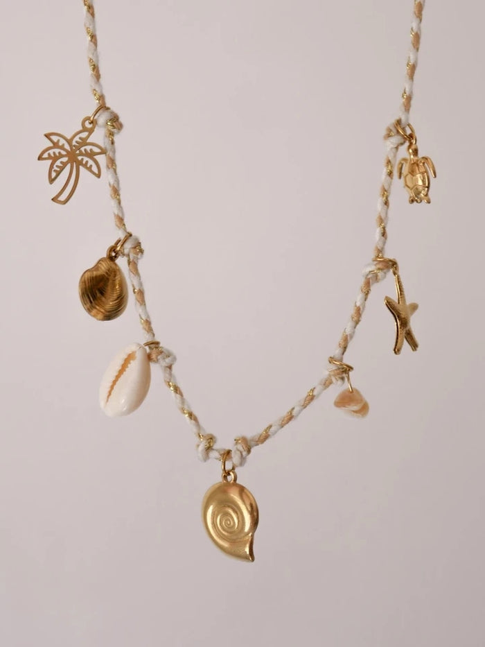 Ursula Macrame Steel Necklace