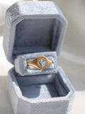 Vintage Blue Butterfly Steel Ring