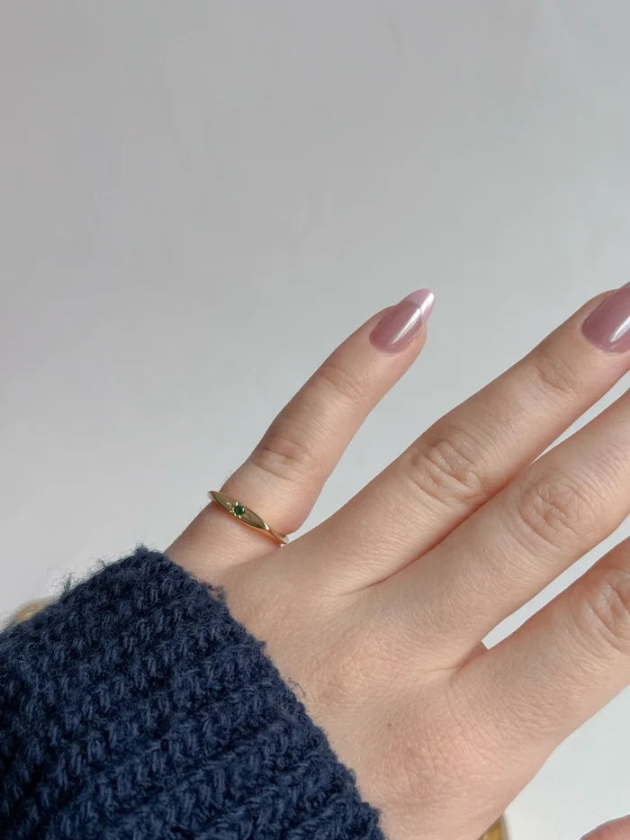 Vintage Flower Square Ring