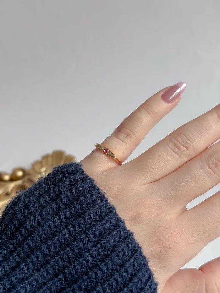 Vintage Flower Square Ring