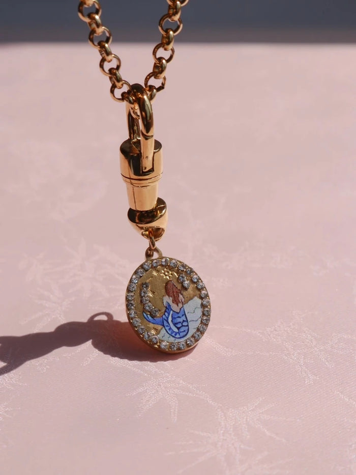 Vintage Mermaids Secret Steel Necklace