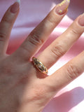 Vintage White Flower Glow Ring