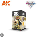 Wargame Color Set. Non Metallic Metal Gold (Brush) AK Paint Sets AK Interactive