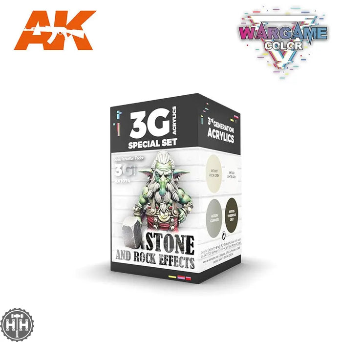Wargame Color Set. Stone And Rock Effects AK Paint Sets AK Interactive