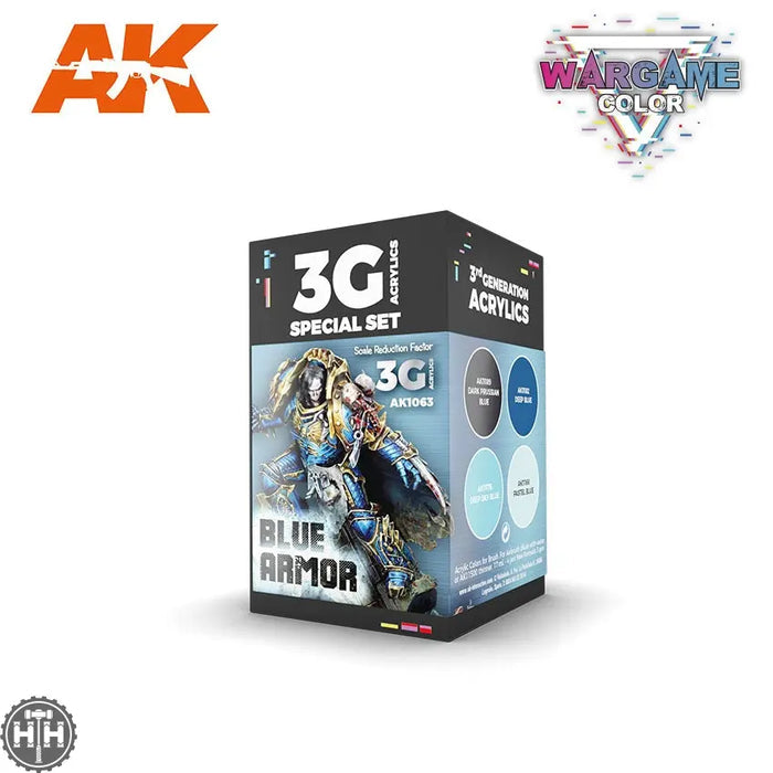 Wargame Set. Blue Armor AK Paint Sets AK Interactive