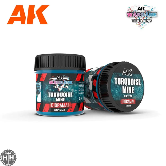 Wargame Terrain: AK1222 Turquoise Mine 100ml Diorama effects AK Interactive