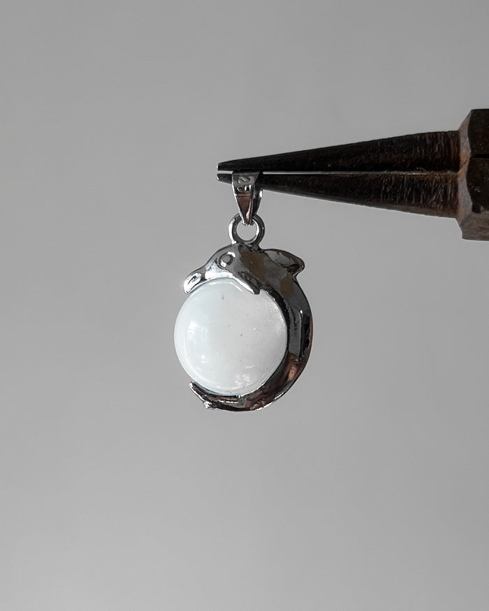 White dolphin charm - 1 pc