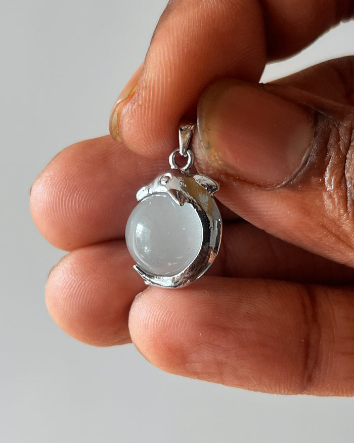 White dolphin charm - 1 pc