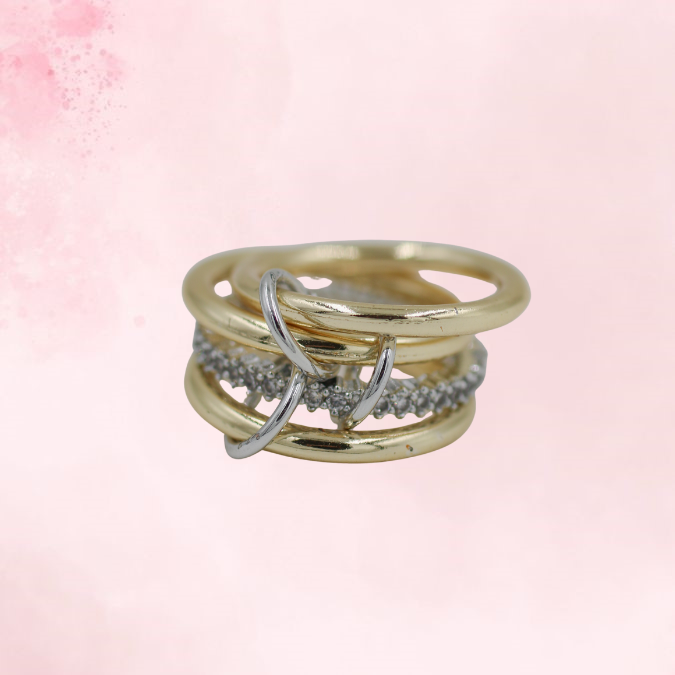 White Velorien Charm Ring 15 - Size M