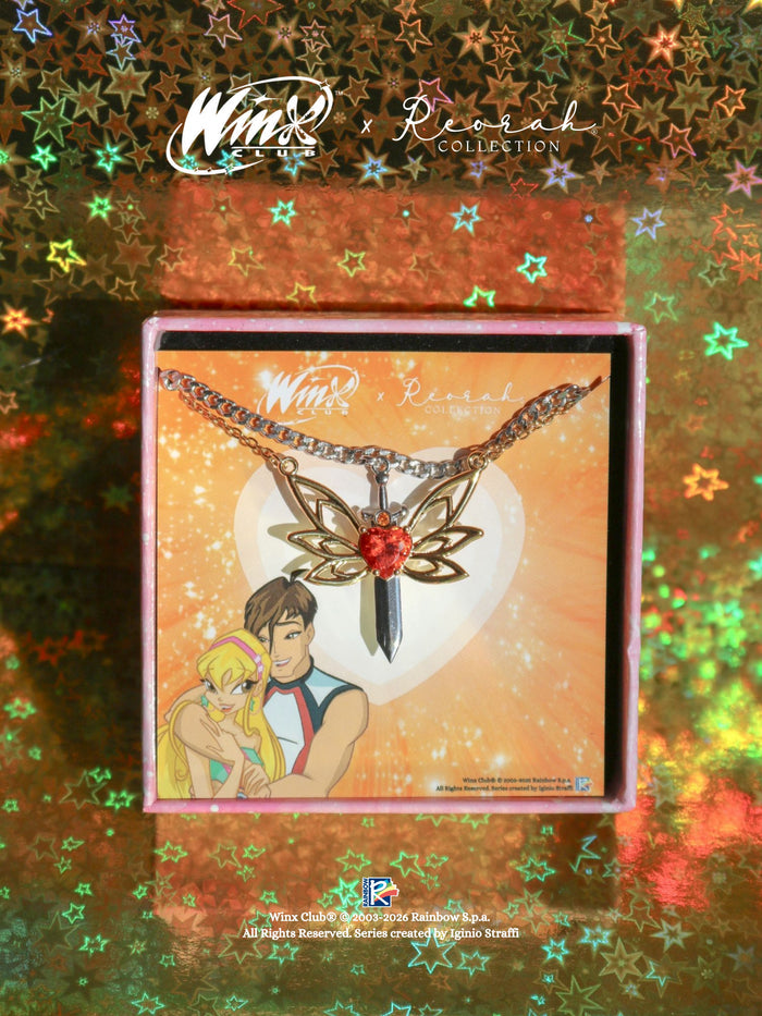 Celebrate the magical romance of Stella and Brandon with the Winx Club® Couple Necklaces. Officially licensed matching necklaces inspired by the beloved Winx Club couple. A perfect gift for fans and couples.
