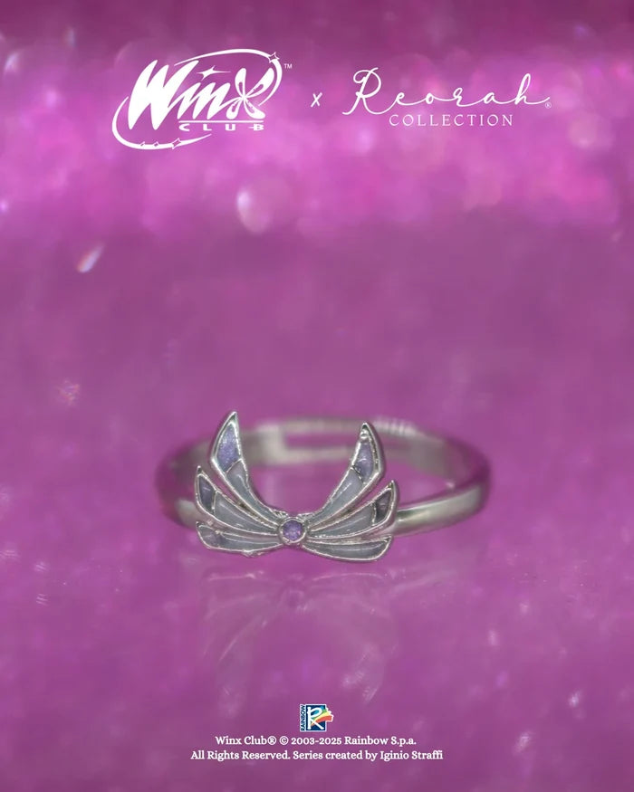 Celebrate Tecna's Enchantix magic with the Winx Club® Tecna Enchantix Fairy Wings Ring. Officially licensed jewelry inspired by her iconic fairy wings. A magical collectible for every Winx Club fan.