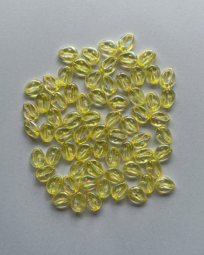 Yellow shell beads - 25 grams