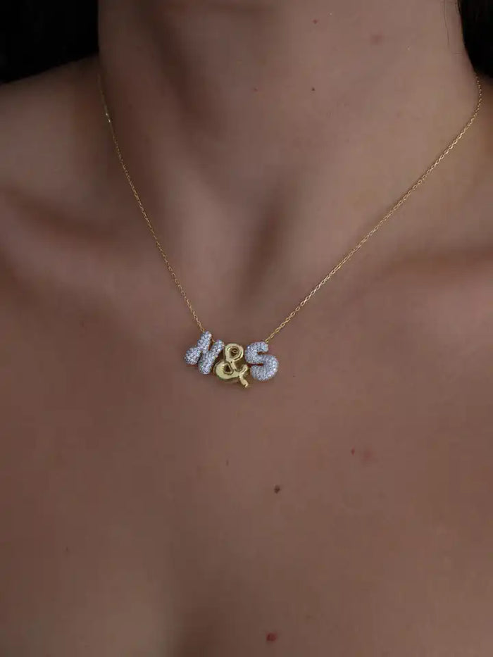 You & Me Personalized 925 Silver Necklace