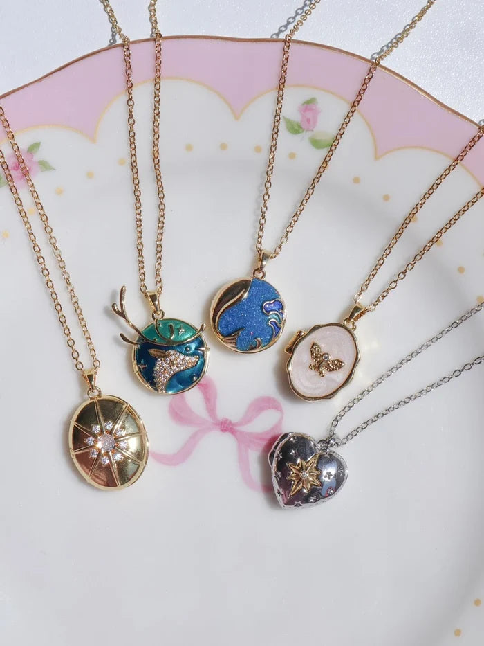 You're My Little Butterfly, Mirror, Stainless Steel Personalizable Locket, Locket with Mirror